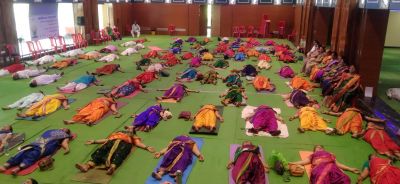 योग दिवस पर महाराष्ट्र मंडळ में हुआ आयोजन