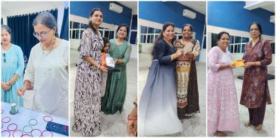महिलाओं ने काटा चम्मच से गिलास में डाली चूड़ियां, खूब किया डांस
